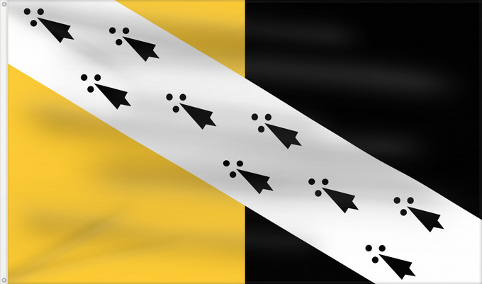 Flag, with two metal eyelets and reinforced hoist: Norfolk