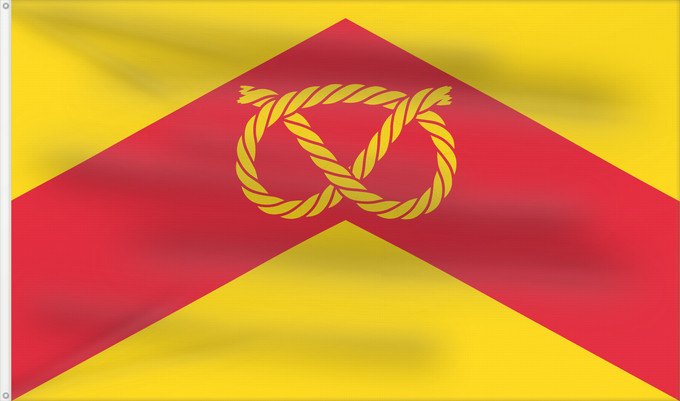 Flag, with two metal eyelets and reinforced hoist: Staffordshire	Le Staffordshire	The county flag of Staffordshire