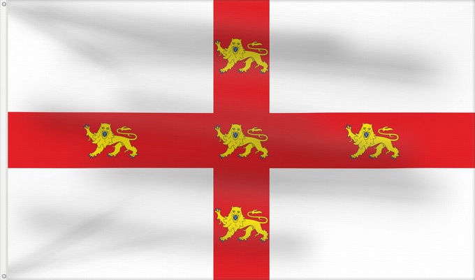 Flag, with two metal eyelets and reinforced hoist: York