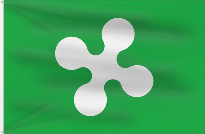 Flagge, mit zwei Metallösen und verstärktem Besatzband: Lombardy	Italian region Lombardy	Lombardie	Lombardía	Lombardei	Regione italiana Lombardia