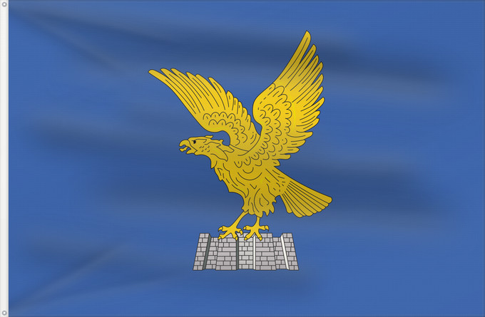 Flagge, mit zwei Metallösen und verstärktem Besatzband: Friuli-Venezia Giulia