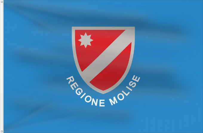 Flag, with two metal eyelets and reinforced hoist: Molise Italian region Molise Regione italiana Molise