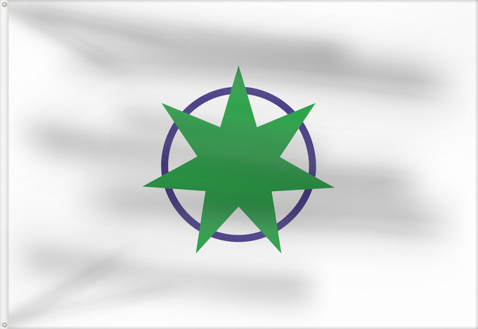 Drapeau, avec deux œillets métalliques et guindant renforcé : Aomori