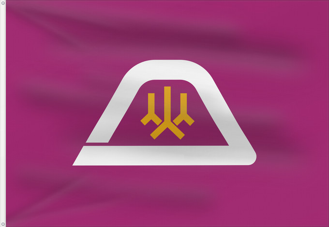 Bandera, con dos ojales metálicos y lado del asta reforzado: Yamanashi Prefecture Yamanashi Prefectura de Yamanashi Präfektur Yamanashi 山梨県旗(1966年12月1日制定)