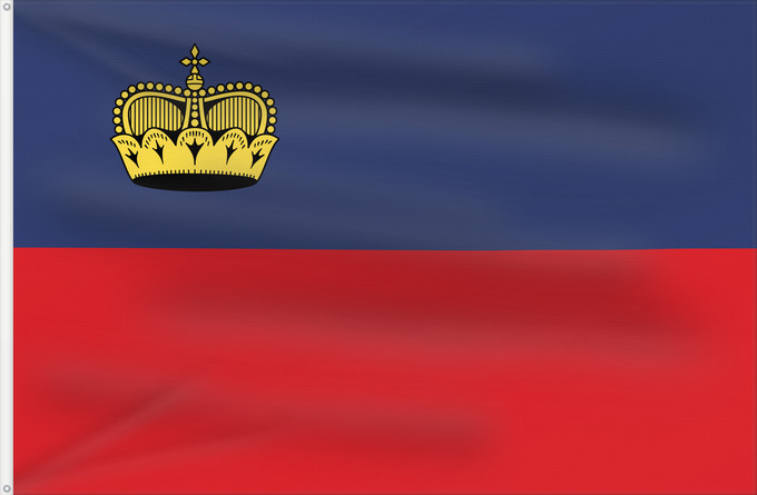 Drapeau, avec deux œillets métalliques et guindant renforcé : Liechtenstein Сцяг Ліхтэнштэйна Liĥtenŝtejno Liechtensteingo bandera Ala Liechtensteinê Dal Liechtenstein Флаг Лихтенштейна Lihtenštajna Прапор Ліхтенштейну