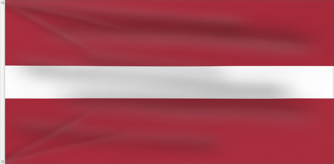 Flag, with two metal eyelets and reinforced hoist: Latvia	Lettonie	Letonia	Lettland	Lettone	Letland	Letónia	Łotwy	Сцяг Латвіі	Сьцяг Латвіі	Национално знаме на Латвия	Lotyšská vlajka	Letlands	Σημαία της Λεττονίας	Latvio	Läti lipp	Latvian	Laitvia	Latvije	Lettország	ლატვიის დროშა	Latvijos	Latvejas karūgs	Lat