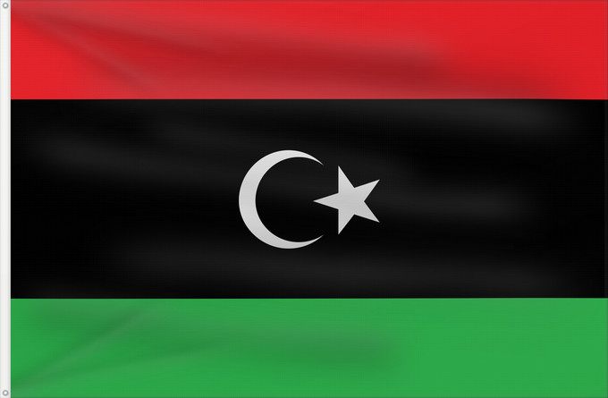 Flag, with two metal eyelets and reinforced hoist: Libya The national flag of Libya La Libye Libia Libyen Libië Líbia علم ليبيا Banniel Libia Libije Liibüa lipp דגל לוב リビアの国旗。 리비아의 국기 Libyas flagg Libiei Флаг Ливии ⵍⵉⴱⵢⴰ ⴰⵛⵏⵢⴰⵍ ⵏ ⵍⵉⴱⵢⴰ