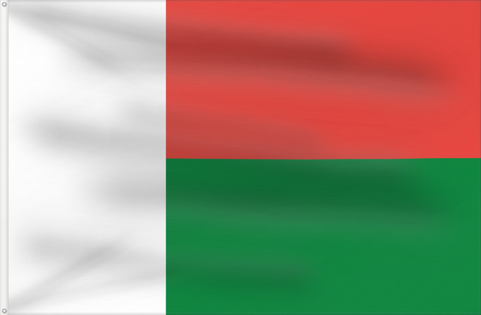 Flag, with two metal eyelets and reinforced hoist: Madagascar Madagaskar