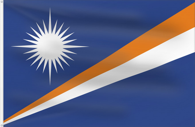 Flag, with two metal eyelets and reinforced hoist: Marshall Islands Marshall Islas Marshall Marshallinseln Isole Marshall Marshalleilanden Marshallovih otokov
