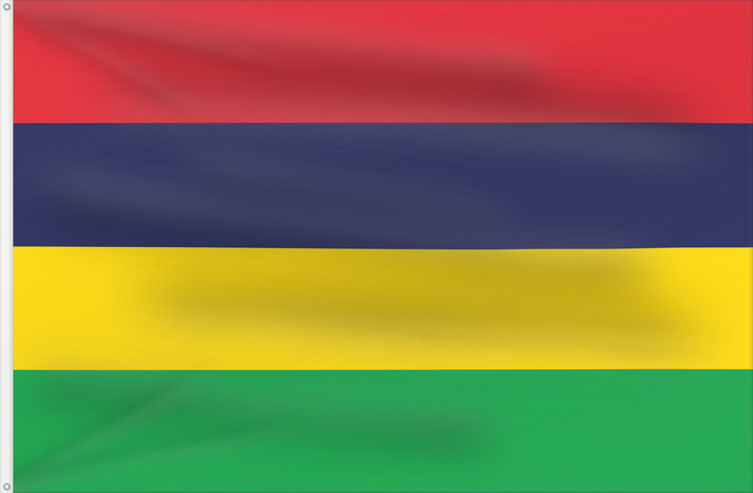 Bandera, con dos ojales metálicos y lado del asta reforzado: Mauritius Maurice Mauricio মরিশাসের জাতীয় পতাকা। Прапор Маврикію