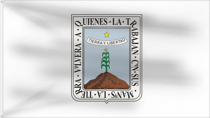 Drapeau, avec deux œillets métalliques et guindant renforcé : Morelos