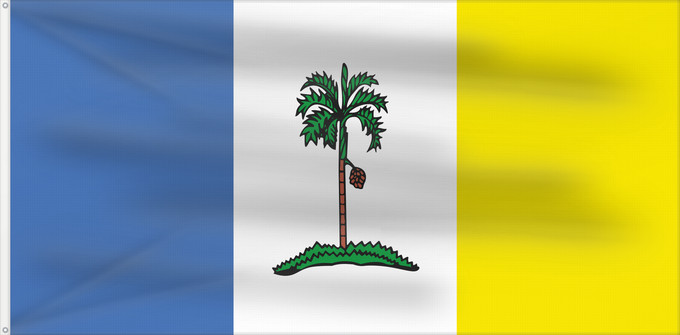 Flag, with two metal eyelets and reinforced hoist: Pulau Pinang