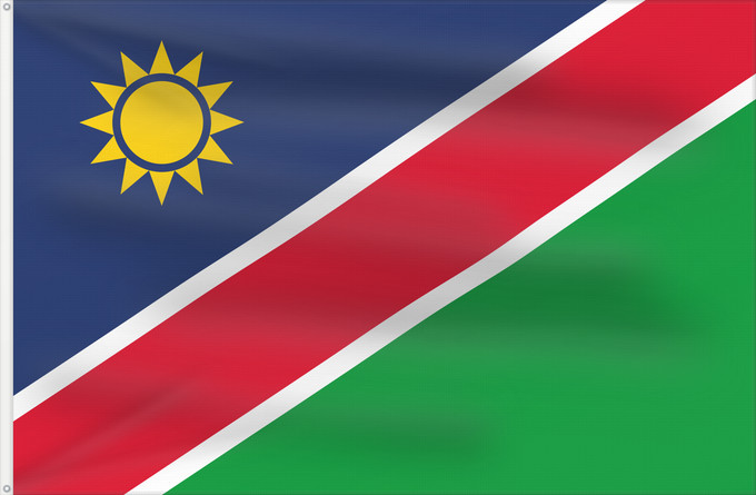 Bandera, con dos ojales metálicos y lado del asta reforzado: Namibia	Namibie	Namibië