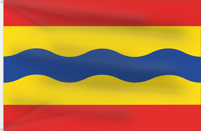 Bandera, con dos ojales metálicos y lado del asta reforzado: Overijssel Province Overijssel Overijsselse vlag