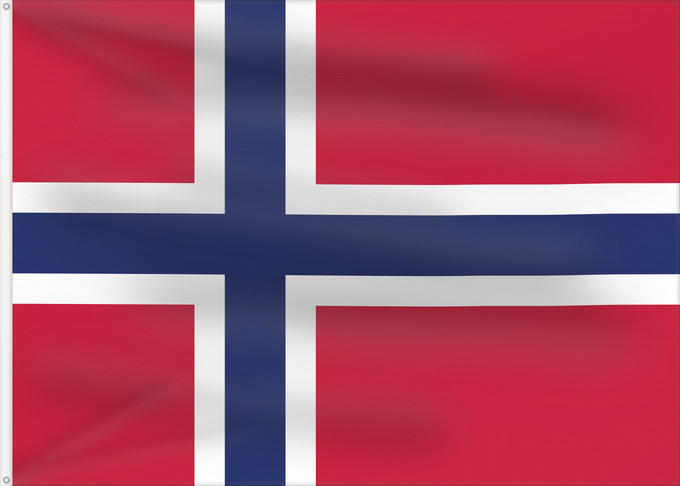 Bandera, con dos ojales metálicos y lado del asta reforzado: Jan Mayen