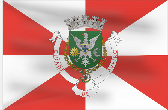 Flag, with two metal eyelets and reinforced hoist: Aveiro