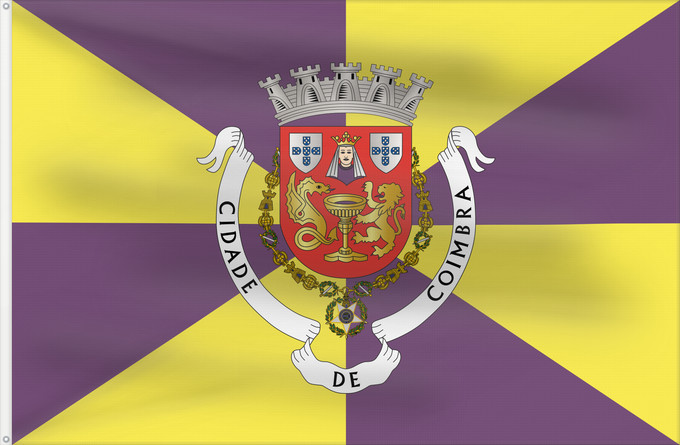 Flag, with two metal eyelets and reinforced hoist: Coimbra