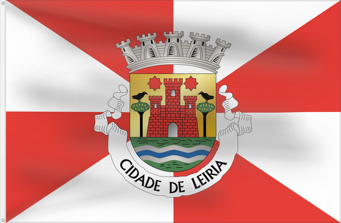 Flag, with two metal eyelets and reinforced hoist: Leiria