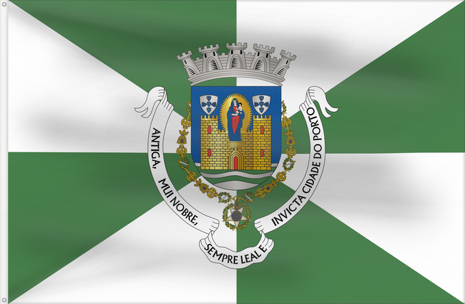 Flag, with two metal eyelets and reinforced hoist: Porto