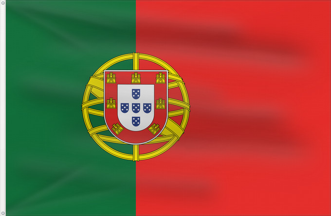 Flagge, mit zwei Metallösen und verstärktem Besatzband: Portugal	Portugals	Portogallo	A bandeira nacional de Portugal	Portugalii	علم البرتغال	Сцяг Партугаліі	Banniel broadel Portugal	Portugala	პორტუგალიის დროშა	Прапор Португалії
