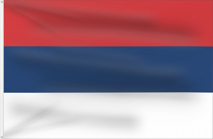 Drapeau, avec deux œillets métalliques et guindant renforcé : Civil Flag of Serbia Civil flag of Serbia Serbie Serbia Serbien Гражданско знаме на Сърбия Народна застава Србије Narodna zastava Srbije Nemzeti zászló szerbia Народный гражданский флаг Сербии Srbská národná vlajka Kombëtar i Serbisë