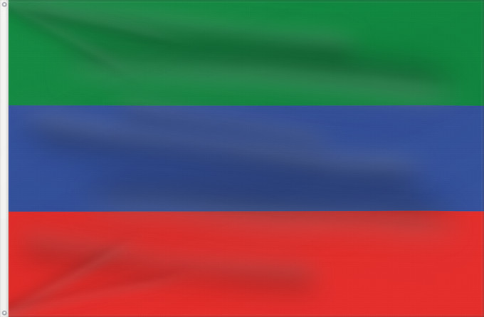 Flagge, mit zwei Metallösen und verstärktem Besatzband: FlagofDaghestan	Dagestan	République du Daguestan	República de Daguestán	 Republik Dagestan	Repubblica del Daghestan