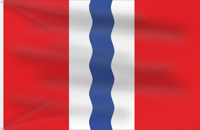 Drapeau, avec deux œillets métalliques et guindant renforcé : Omsk Oblast	Omsk Oblast 	Oblast d'Omsk	Óblast de Omsk	Oblast Omsk