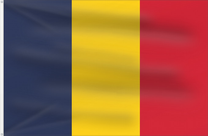 Flag, with two metal eyelets and reinforced hoist: Chad National du Tchad Chad. Proporción 2 3 Tschad Ciad Tsjaad علم تشاد Ĉado Ciadului Čada Tchads