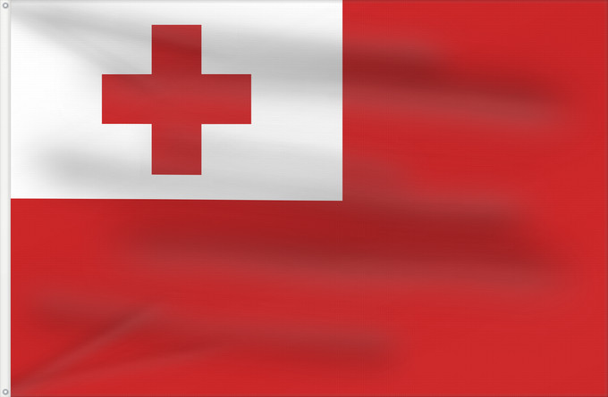 Flag, with two metal eyelets and reinforced hoist: Tonga	Thonga	Brattagh ny Tongey	Tonge	Fuka ʻo Tonga