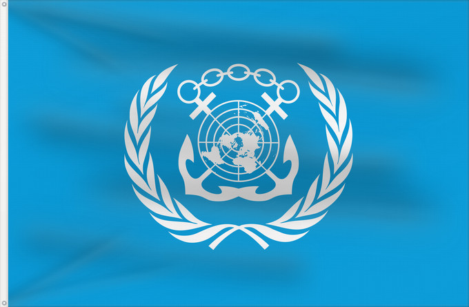 Flag, with two metal eyelets and reinforced hoist: International Maritime Organization