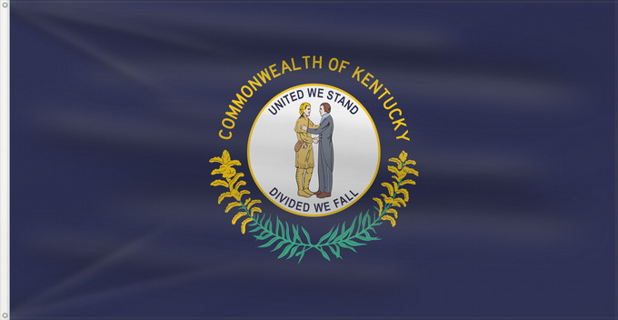 Flag, with two metal eyelets and reinforced hoist: Kentucky	ᎬᏅᏓᎩ ᎦᏓᏘ	Ka hae Kenekuke	Kentukiae	Kentákii Hahoodzo bidah naatʼaʼí	Флаг Кентукки	Američke savezne države Kentucky