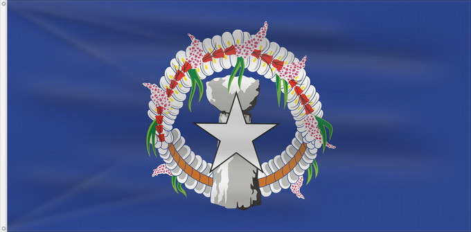 Bandera, con dos ojales metálicos y lado del asta reforzado: Northern Mariana Islands