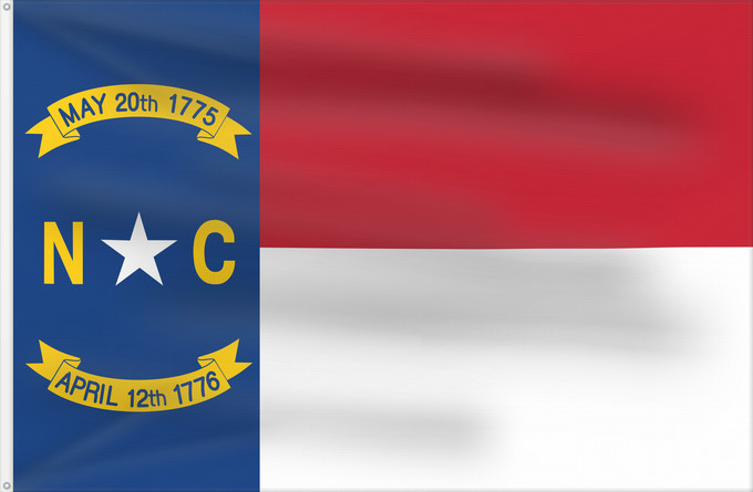 Flag, with two metal eyelets and reinforced hoist: North Carolina North Carolina ( Caroline du Nord Carolina del Norte Carolina del Nord