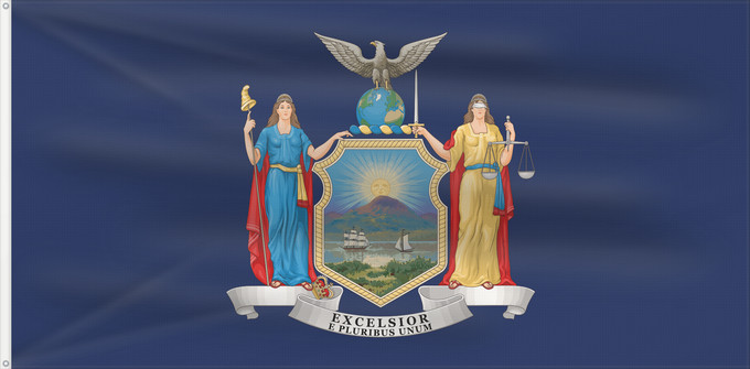 Drapeau, avec deux œillets métalliques et guindant renforcé : New York	State of New York	Nueva York	New Yorks	Nova Iorque	ᏄᏯᎩ ᎦᏓᏘ	De New York	Ka hae Nuioka	ニューヨーク州の旗	뉴욕주의 기	Novi Eboraci	Vlagge van Njej York	Nííyóó Hahoodzo bidah naatʼaʼí	Nei York	Statului New York, SUA	Флаг Нью-Йорка	Američke savezne države New York