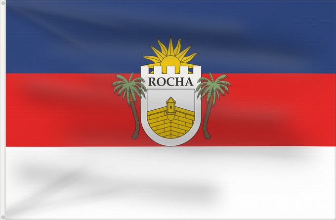 Drapeau, avec deux œillets métalliques et guindant renforcé : Rocha Department	Rocha 	Departamento de Rocha, Uruguay	Rocha