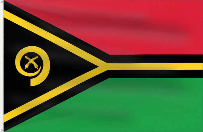 Flag, with two metal eyelets and reinforced hoist: Vanuatu