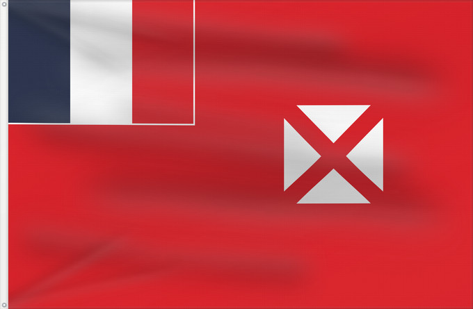 Bandera, con dos ojales metálicos y lado del asta reforzado: Wallis and Futuna Wallis-et-Futuna Wallis y Futuna Wallis und Futuna Wallis e Futuna