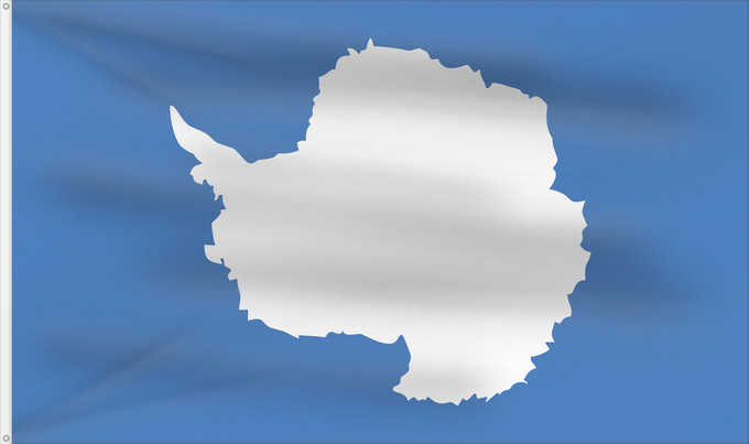 Flag, with two metal eyelets and reinforced hoist: Proposed flag of Antarctica Graham Bartram One of several flag proposals for Antarctica Antarctique Un de varios banderas propuesta de Antártida Flaggenvorschlag für die Antarktis Una delle bandiere proposte per l Antartide Vörslag för ene Flagg vun Anta