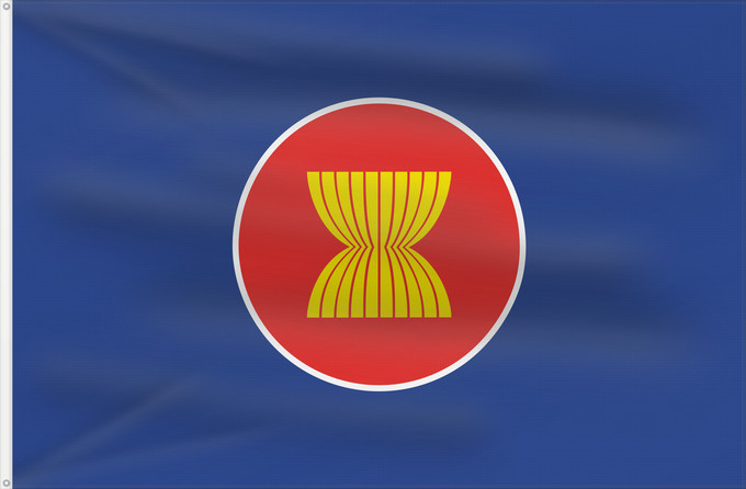 Drapeau, avec deux œillets métalliques et guindant renforcé : ASEAN