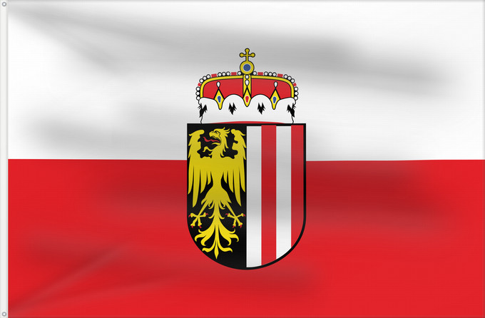 Flag, with two metal eyelets and reinforced hoist: Upper Austria	Upper Austria (Oberösterreich)	Linz (Autriche)	Alta Austria	Oberösterreich
