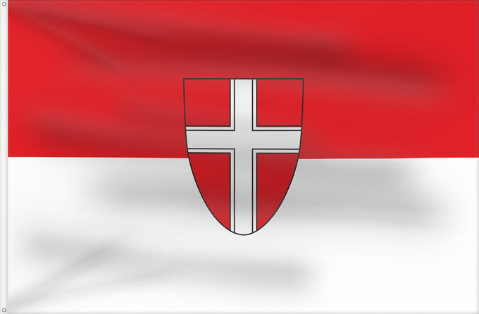 Drapeau, avec deux œillets métalliques et guindant renforcé : Vienna	Austrian capital Vienna	Vienne	Wien	Landesflagge der österreichischen Bundeshauptstadt Wien§ 3 des Gesetzes über die Symbole der Bundeshauptstadt Wien legt fest Die Farben der Bundeshauptstadt Wien sind rot-weiß