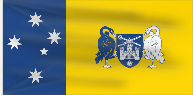 Bandera, con dos ojales metálicos y lado del asta reforzado: Australian Capital Territory	Australian Capital TerritoryIt is from openclipart	Territoire de la capitale australienne	Territorio de la Capital Australiana	Fändel vum Australeschen Haaptstadterritoire