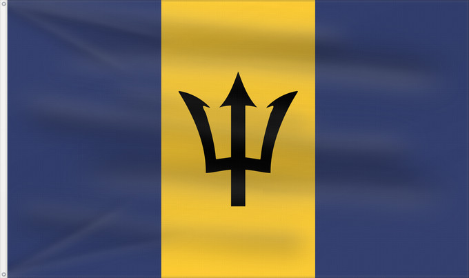 Flag, with two metal eyelets and reinforced hoist: Barbados Barbade Barbado Barbadoksen Ala Barbadosê Флаг Барбадоса Barbadosa