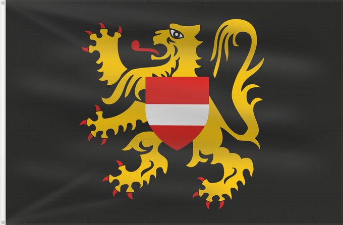 Bandera, con dos ojales metálicos y lado del asta reforzado: Flemish Brabant	Pavillon de la province Flamande du Brabant  Belgique	Brabante Flamenco	Flämisch-Brabant	Brabante Fiammingo