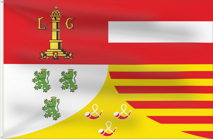 Bandera, con dos ojales metálicos y lado del asta reforzado: Liège (fr)