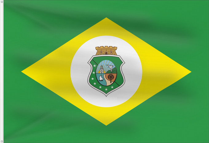 Drapeau, avec deux œillets métalliques et guindant renforcé : Ceará	State of Ceará, Brazil	Estado do Ceará, Brasil