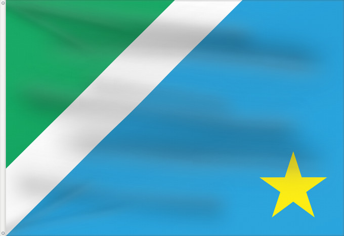 Flagge, mit zwei Metallösen und verstärktem Besatzband: Mato Grosso do Sul Mato Grosso do Sul, Brazil Mato Grosso del Sur