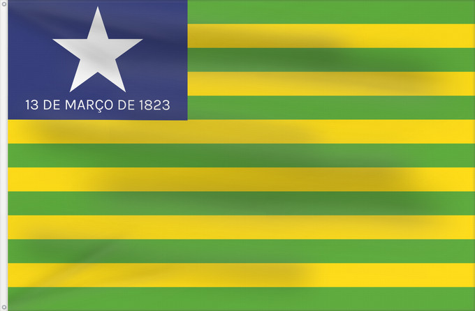Flagge, mit zwei Metallösen und verstärktem Besatzband: Piauí