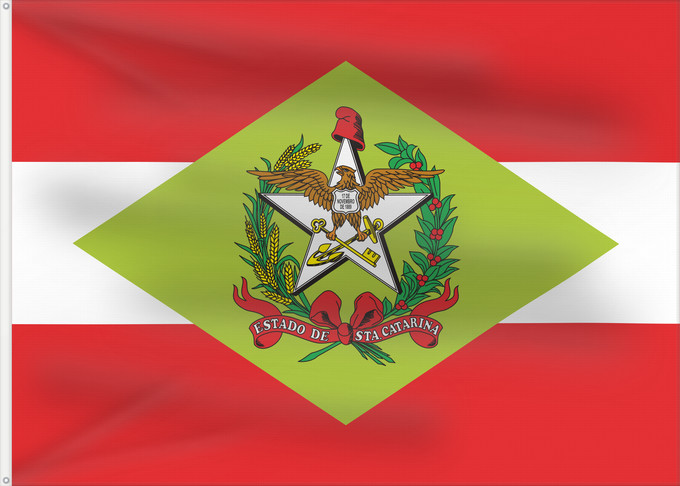 Drapeau, avec deux œillets métalliques et guindant renforcé : Santa Catarina