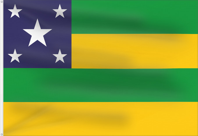 Flag, with two metal eyelets and reinforced hoist: Sergipe	State of Sergipe, Brazil	Sergipe, Brasil
